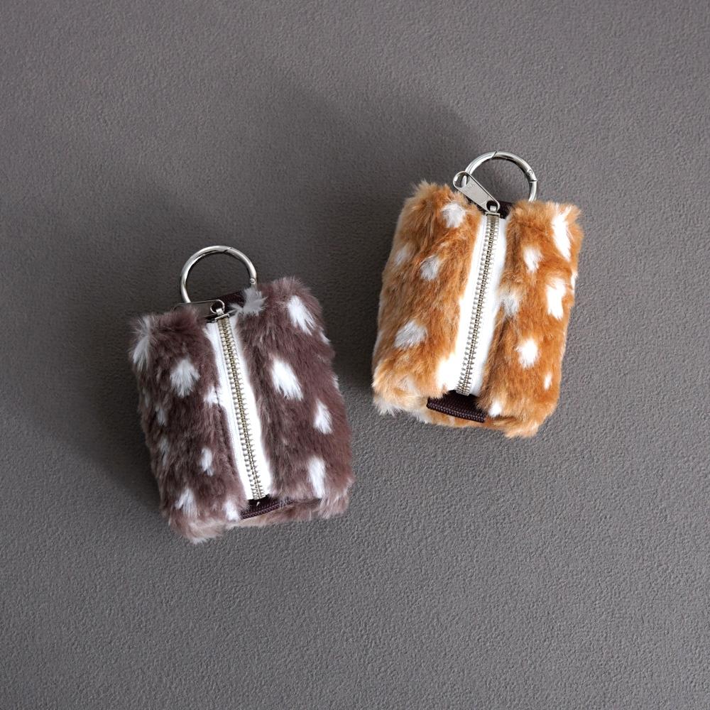 カバンやリュックを可愛くデコる［mofmo-モフモ バンビ］外付け収納/スマホポーチ/カラビナ付/通勤通学/推