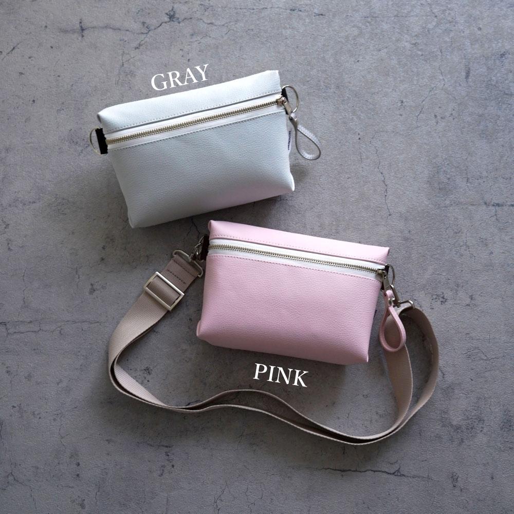 春色シャビーシック｜大人パステルカラー ミニショルダーバッグ（桜ピンク/アイスグレー）斜めがけクロスボディ｜ | 9枚目