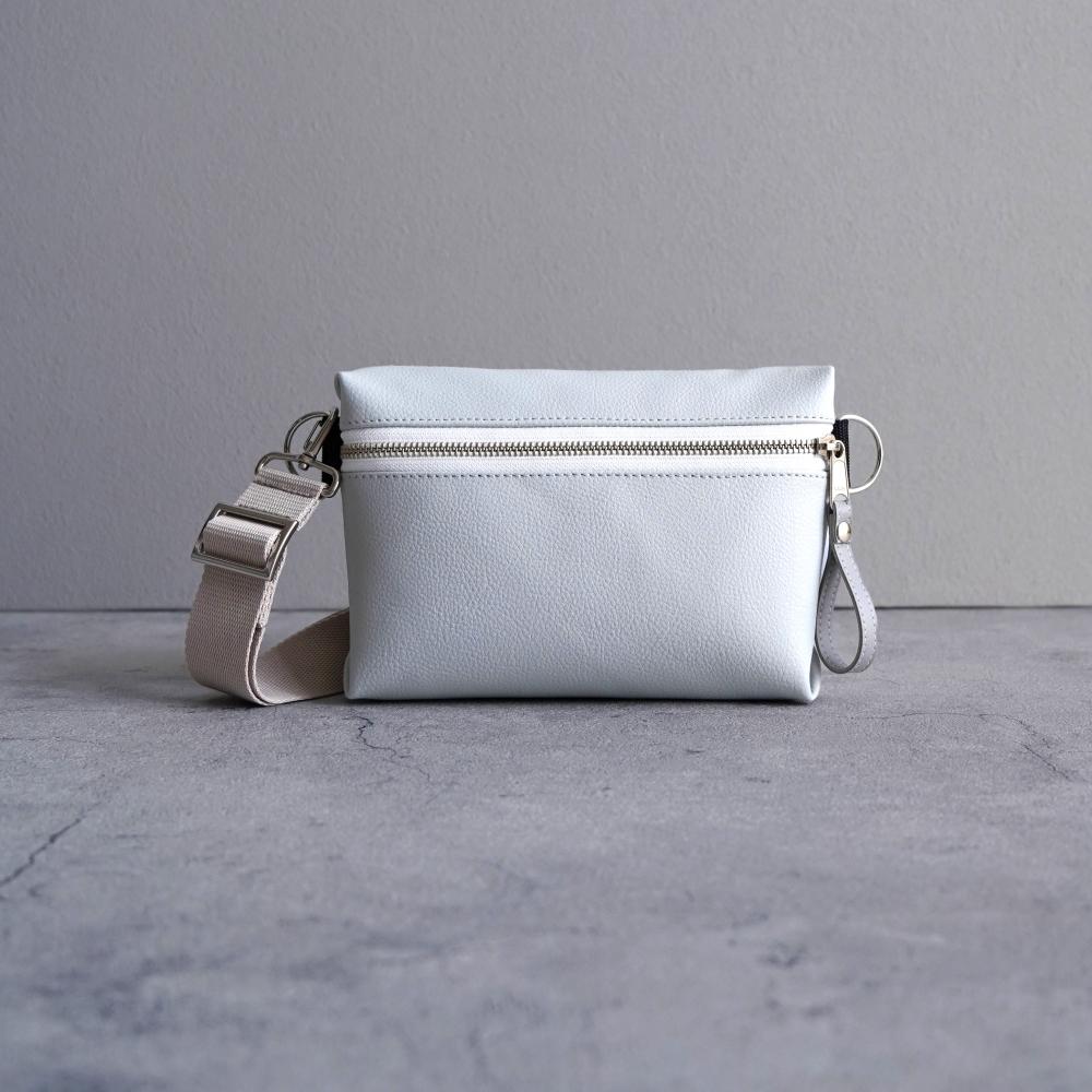 春色シャビーシック｜大人パステルカラー ミニショルダーバッグ（桜ピンク/アイスグレー）斜めがけクロスボディ｜ | 10枚目