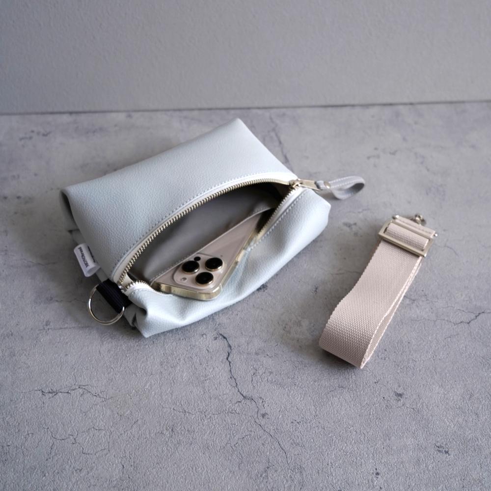 春色シャビーシック｜大人パステルカラー ミニショルダーバッグ（桜ピンク/アイスグレー）斜めがけクロスボディ｜ | 12枚目