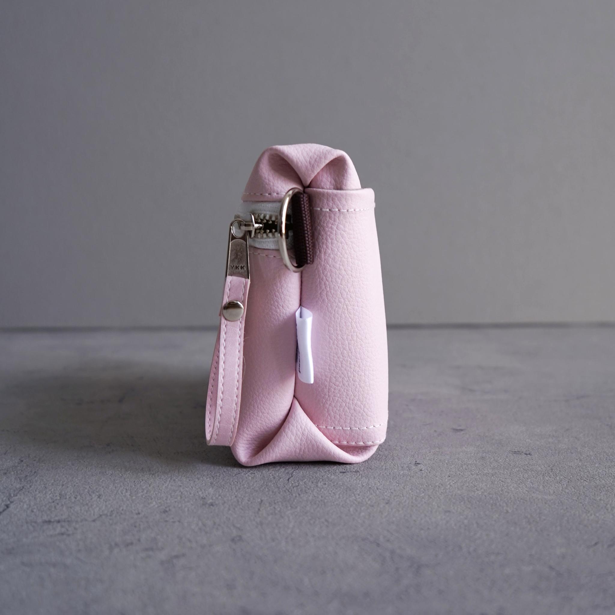 春色シャビーシック｜大人パステルカラー ミニショルダーバッグ（桜ピンク/アイスグレー）斜めがけクロスボディ｜ | 3枚目